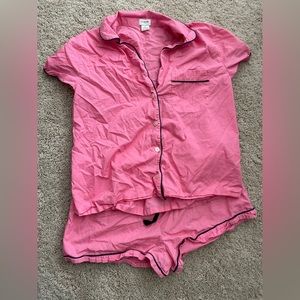 JCrew Women’s Short Pink Pajama Set Size Large